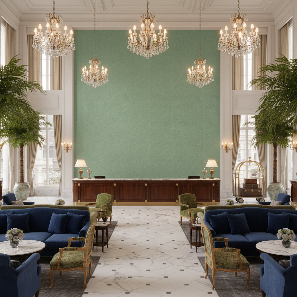 8013149.113.0 | Kravet - Hotel Lobby Visualization (AI-generated, may not be to scale. Verify pattern scale with product specifications.)