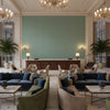 8013149.1613.0 | Kravet - Hotel Lobby Visualization (AI-generated, may not be to scale. Verify pattern scale with product specifications.)