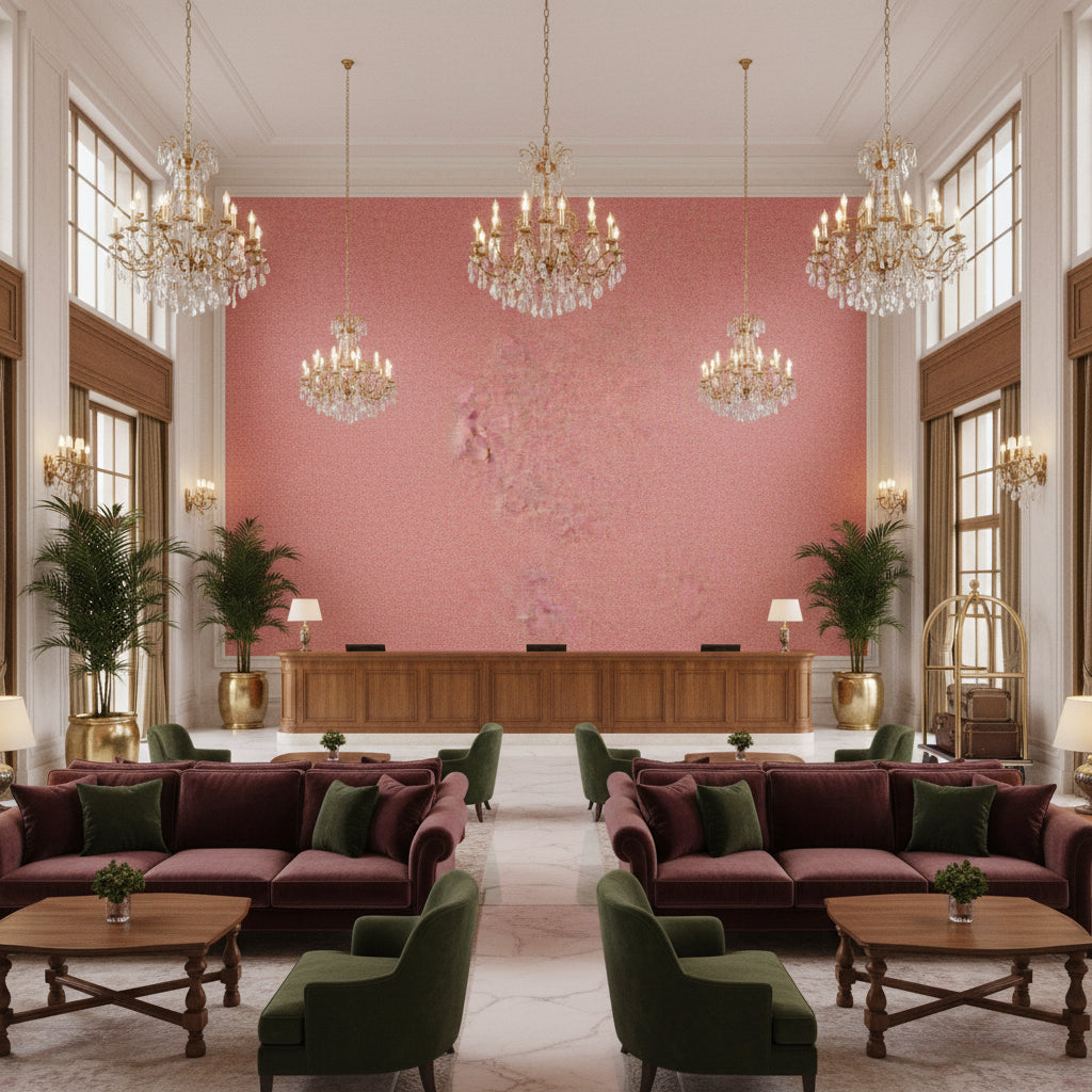 8013149.17.0 | Kravet - Hotel Lobby Visualization (AI-generated, may not be to scale. Verify pattern scale with product specifications.)