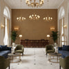 8013149.616.0 | Kravet - Hotel Lobby Visualization (AI-generated, may not be to scale. Verify pattern scale with product specifications.)