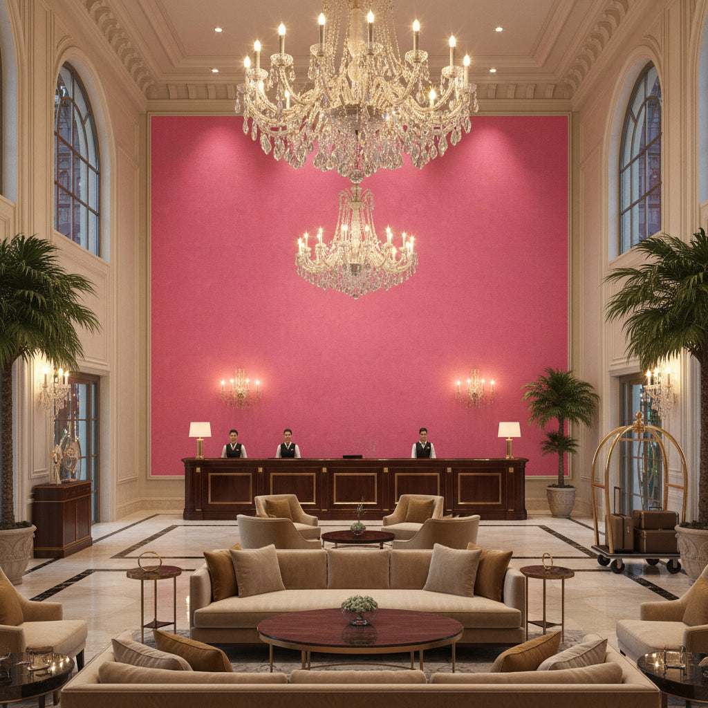 8013149.717.0 | Kravet - Hotel Lobby Visualization (AI-generated, may not be to scale. Verify pattern scale with product specifications.)