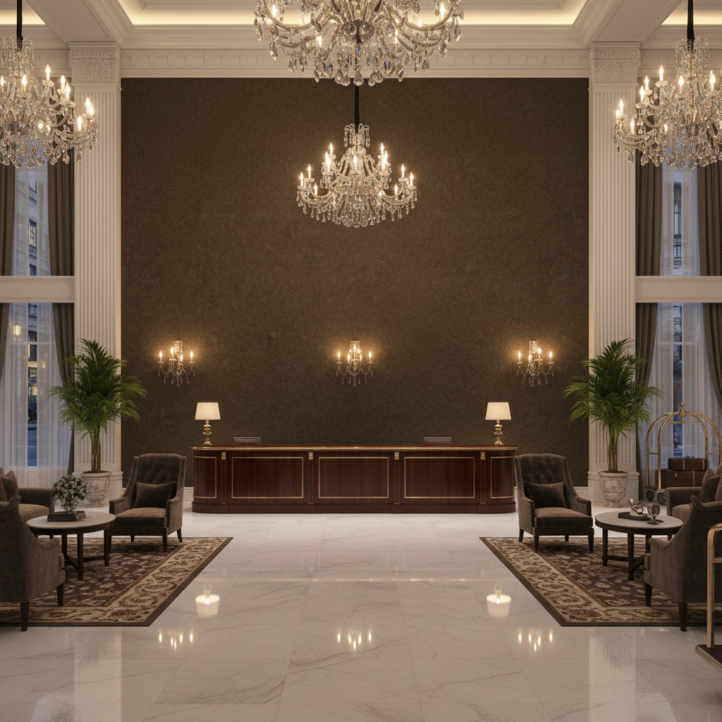 8013149.86.0 | Kravet - Hotel Lobby Visualization (AI-generated, may not be to scale. Verify pattern scale with product specifications.)