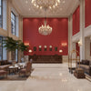 8013149.99.0 | Kravet - Hotel Lobby Visualization (AI-generated, may not be to scale. Verify pattern scale with product specifications.)