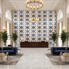 8013182.6161.0 | Kravet - Hotel Lobby Visualization (AI-generated, may not be to scale. Verify pattern scale with product specifications.)