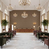 8014101.1111.0 | Kravet - Hotel Lobby Visualization (AI-generated, may not be to scale. Verify pattern scale with product specifications.)