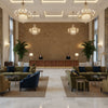 8014101.1611.0 | Kravet - Hotel Lobby Visualization (AI-generated, may not be to scale. Verify pattern scale with product specifications.)