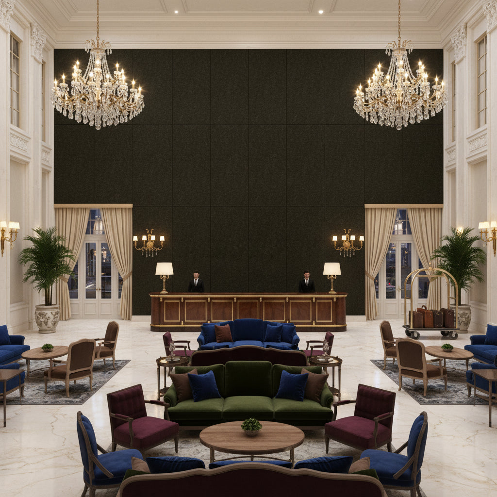 8014101.30.0 | Kravet - Hotel Lobby Visualization (AI-generated, may not be to scale. Verify pattern scale with product specifications.)