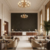 8014101.3021.0 | Kravet - Hotel Lobby Visualization (AI-generated, may not be to scale. Verify pattern scale with product specifications.)