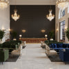 8014101.621.0 | Kravet - Hotel Lobby Visualization (AI-generated, may not be to scale. Verify pattern scale with product specifications.)