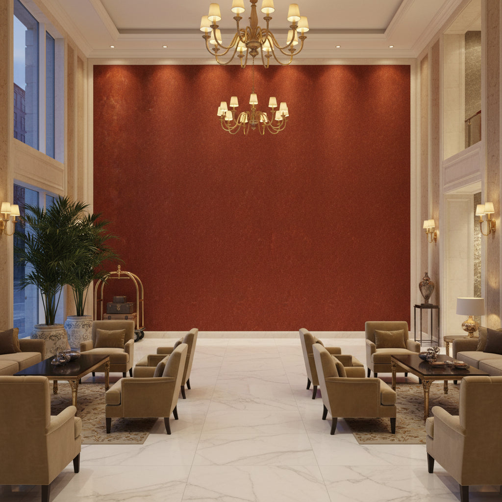 8014101.624.0 | Kravet - Hotel Lobby Visualization (AI-generated, may not be to scale. Verify pattern scale with product specifications.)