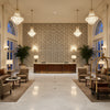 8017127.1121.0 | Kravet - Hotel Lobby Visualization (AI-generated, may not be to scale. Verify pattern scale with product specifications.)