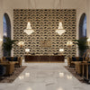 8017127.48.0 | Kravet - Hotel Lobby Visualization (AI-generated, may not be to scale. Verify pattern scale with product specifications.)