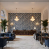 8017130.5.0 | Kravet - Hotel Lobby Visualization (AI-generated, may not be to scale. Verify pattern scale with product specifications.)