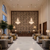 8017130.8.0 | Kravet - Hotel Lobby Visualization (AI-generated, may not be to scale. Verify pattern scale with product specifications.)