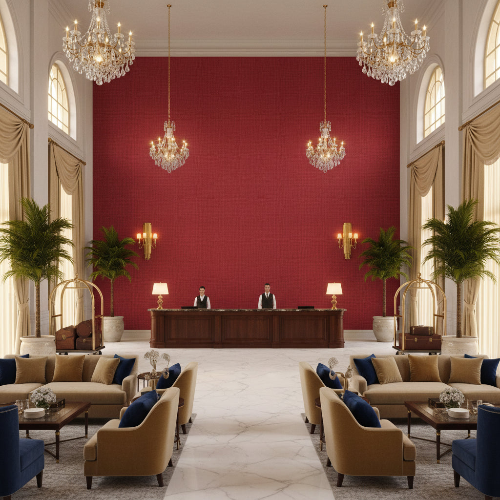 8017144.19.0 | Kravet - Hotel Lobby Visualization (AI-generated, may not be to scale. Verify pattern scale with product specifications.)
