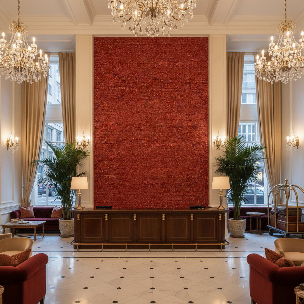 8019145.19.0 | Kravet - Hotel Lobby Visualization (AI-generated, may not be to scale. Verify pattern scale with product specifications.)