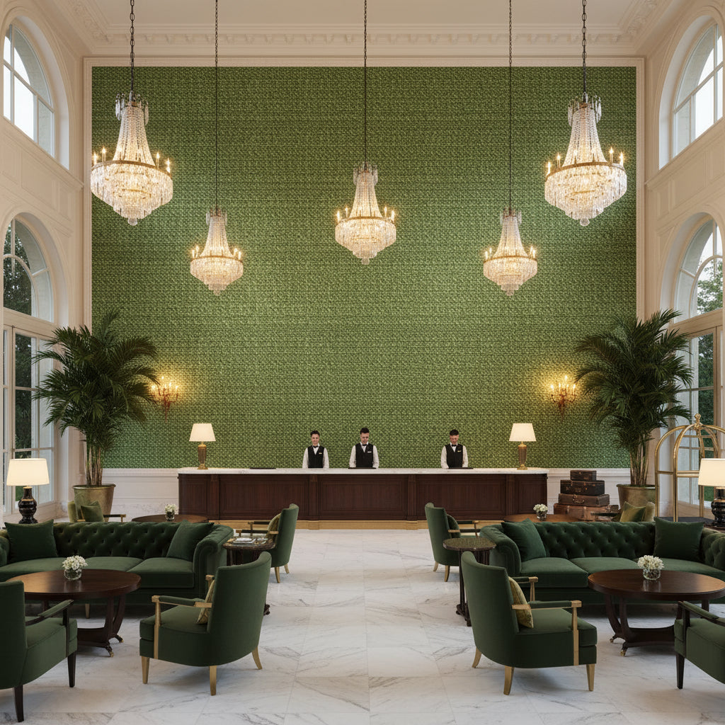 8019145.53.0 | Kravet - Hotel Lobby Visualization (AI-generated, may not be to scale. Verify pattern scale with product specifications.)