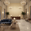 8019146.16.0 | Kravet - Hotel Lobby Visualization (AI-generated, may not be to scale. Verify pattern scale with product specifications.)