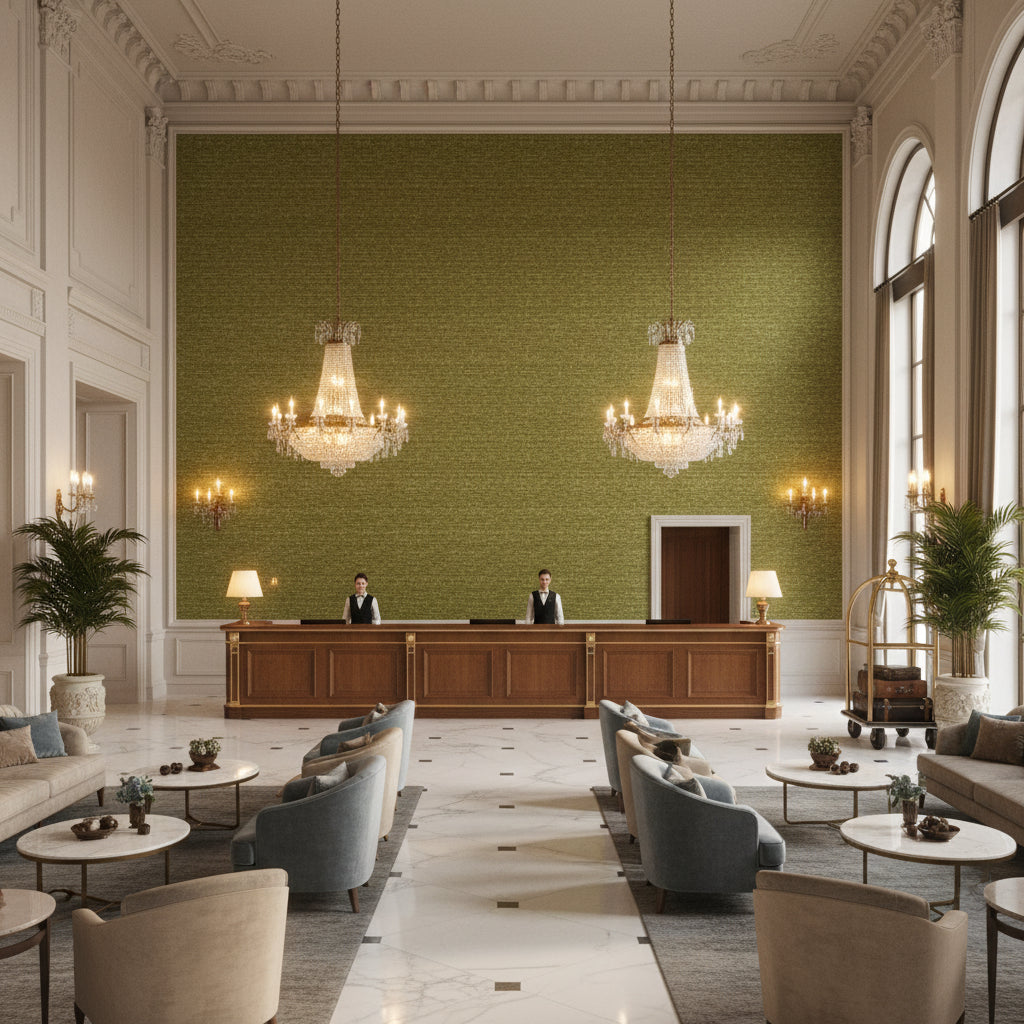 8019146.3.0 | Kravet - Hotel Lobby Visualization (AI-generated, may not be to scale. Verify pattern scale with product specifications.)