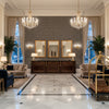 8019147.50.0 | Kravet - Hotel Lobby Visualization (AI-generated, may not be to scale. Verify pattern scale with product specifications.)