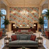 8020101.1337.0 | Kravet - Hotel Lobby Visualization (AI-generated, may not be to scale. Verify pattern scale with product specifications.)