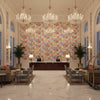 8020101.195.0 | Kravet - Hotel Lobby Visualization (AI-generated, may not be to scale. Verify pattern scale with product specifications.)