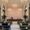 8020112.77.0 | Kravet - Hotel Lobby Visualization (AI-generated, may not be to scale. Verify pattern scale with product specifications.)