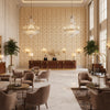8020114.4.0 | Kravet - Hotel Lobby Visualization (AI-generated, may not be to scale. Verify pattern scale with product specifications.)