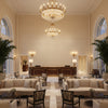 8020115.116.0 | Kravet - Hotel Lobby Visualization (AI-generated, may not be to scale. Verify pattern scale with product specifications.)