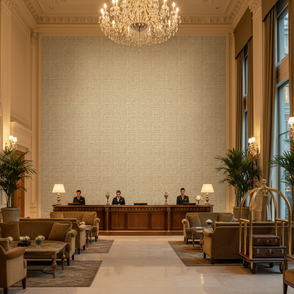 8020115.468.0 | Kravet - Hotel Lobby Visualization (AI-generated, may not be to scale. Verify pattern scale with product specifications.)
