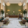 8020116.3.0 | Kravet - Hotel Lobby Visualization (AI-generated, may not be to scale. Verify pattern scale with product specifications.)