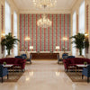 8020117.195.0 | Kravet - Hotel Lobby Visualization (AI-generated, may not be to scale. Verify pattern scale with product specifications.)