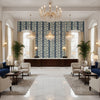 8020117.515.0 | Kravet - Hotel Lobby Visualization (AI-generated, may not be to scale. Verify pattern scale with product specifications.)