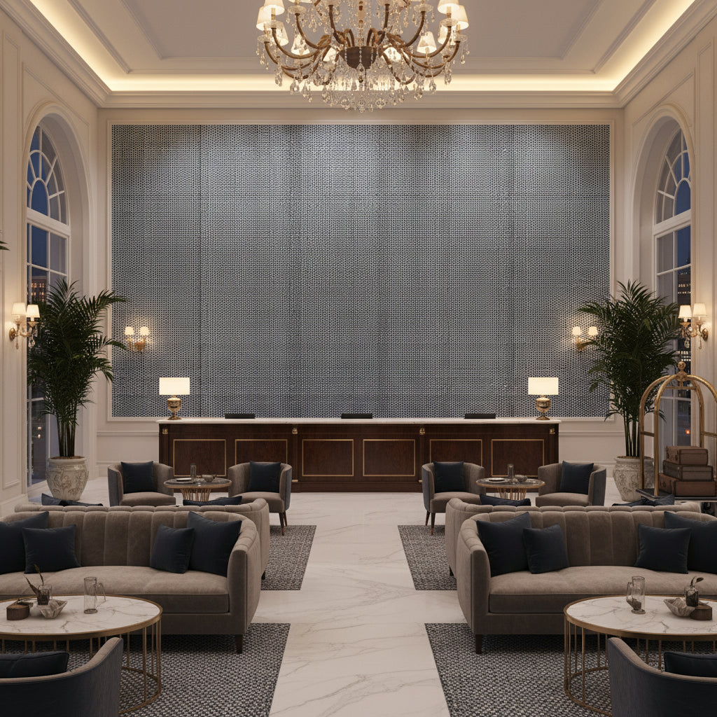 8022109.5.0 | Kravet - Hotel Lobby Visualization (AI-generated, may not be to scale. Verify pattern scale with product specifications.)