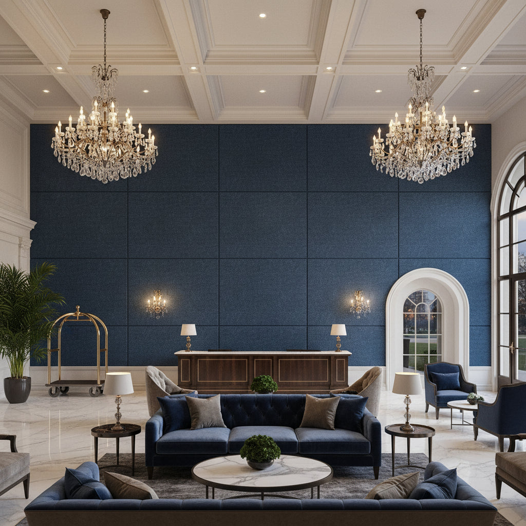 8022109.550.0 | Kravet - Hotel Lobby Visualization (AI-generated, may not be to scale. Verify pattern scale with product specifications.)