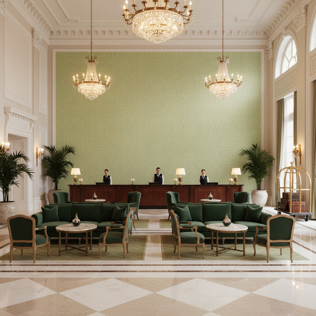 8022110.3.0 | Kravet - Hotel Lobby Visualization (AI-generated, may not be to scale. Verify pattern scale with product specifications.)