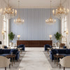 8022118.115.0 | Kravet - Hotel Lobby Visualization (AI-generated, may not be to scale. Verify pattern scale with product specifications.)