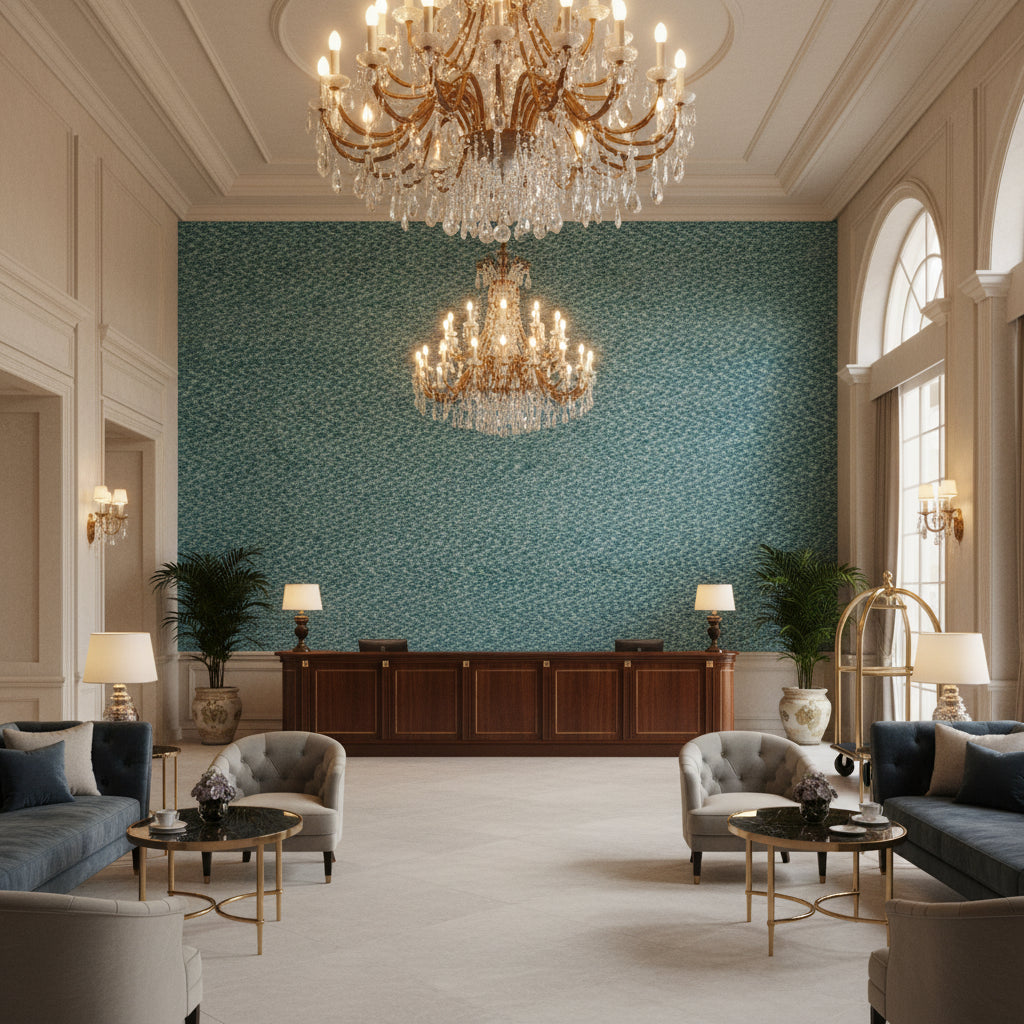 8022122.13.0 | Kravet - Hotel Lobby Visualization (AI-generated, may not be to scale. Verify pattern scale with product specifications.)