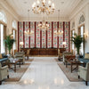 8023106.195.0 | Kravet - Hotel Lobby Visualization (AI-generated, may not be to scale. Verify pattern scale with product specifications.)