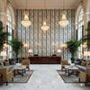 8023106.54.0 | Kravet - Hotel Lobby Visualization (AI-generated, may not be to scale. Verify pattern scale with product specifications.)