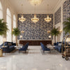 8023138.155.0 | Kravet - Hotel Lobby Visualization (AI-generated, may not be to scale. Verify pattern scale with product specifications.)