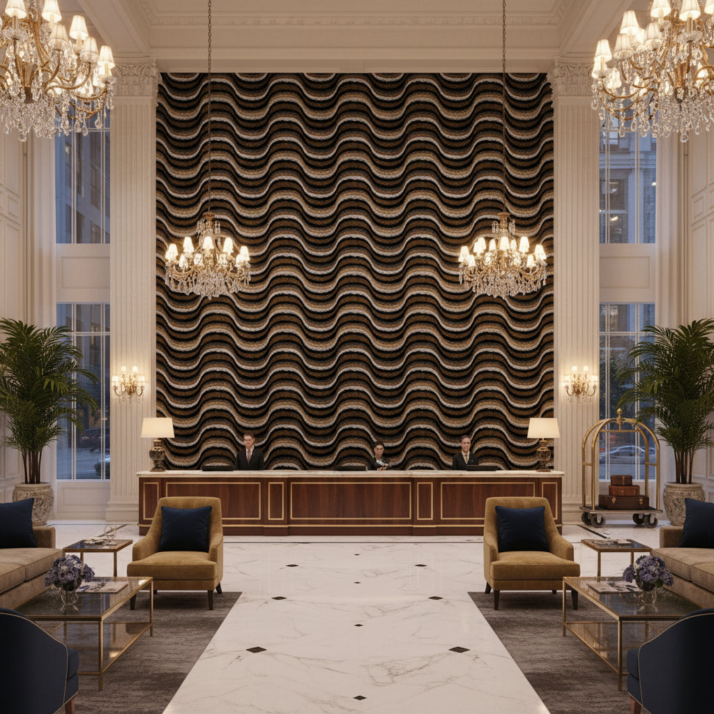 8023141.84.0 | Kravet - Hotel Lobby Visualization (AI-generated, may not be to scale. Verify pattern scale with product specifications.)