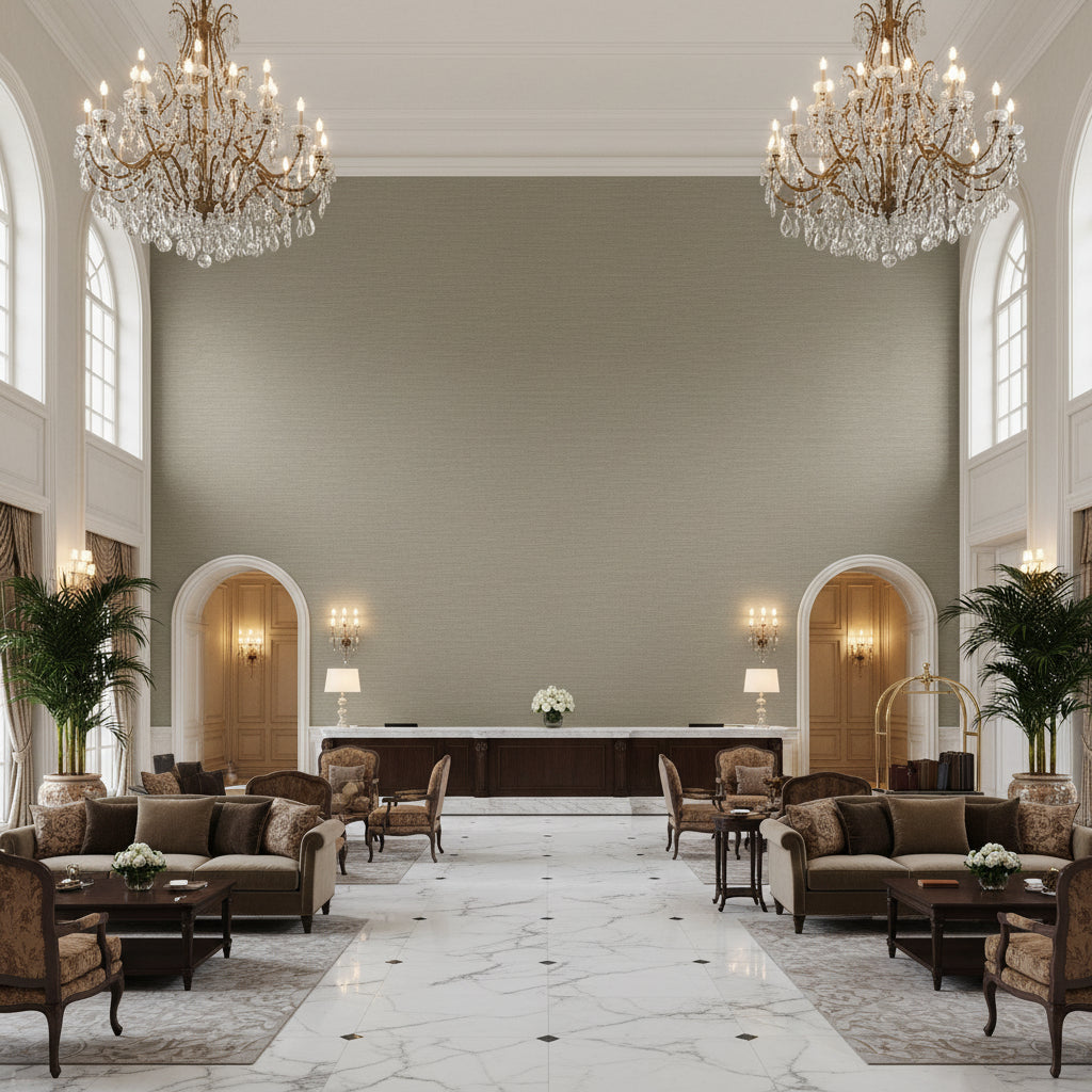 960033.1128.0 | Kravet - Hotel Lobby Visualization (AI-generated, may not be to scale. Verify pattern scale with product specifications.)