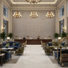 960122.1106.0 | Kravet - Hotel Lobby Visualization (AI-generated, may not be to scale. Verify pattern scale with product specifications.)