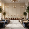 960122.1160.0 | Kravet - Hotel Lobby Visualization (AI-generated, may not be to scale. Verify pattern scale with product specifications.)