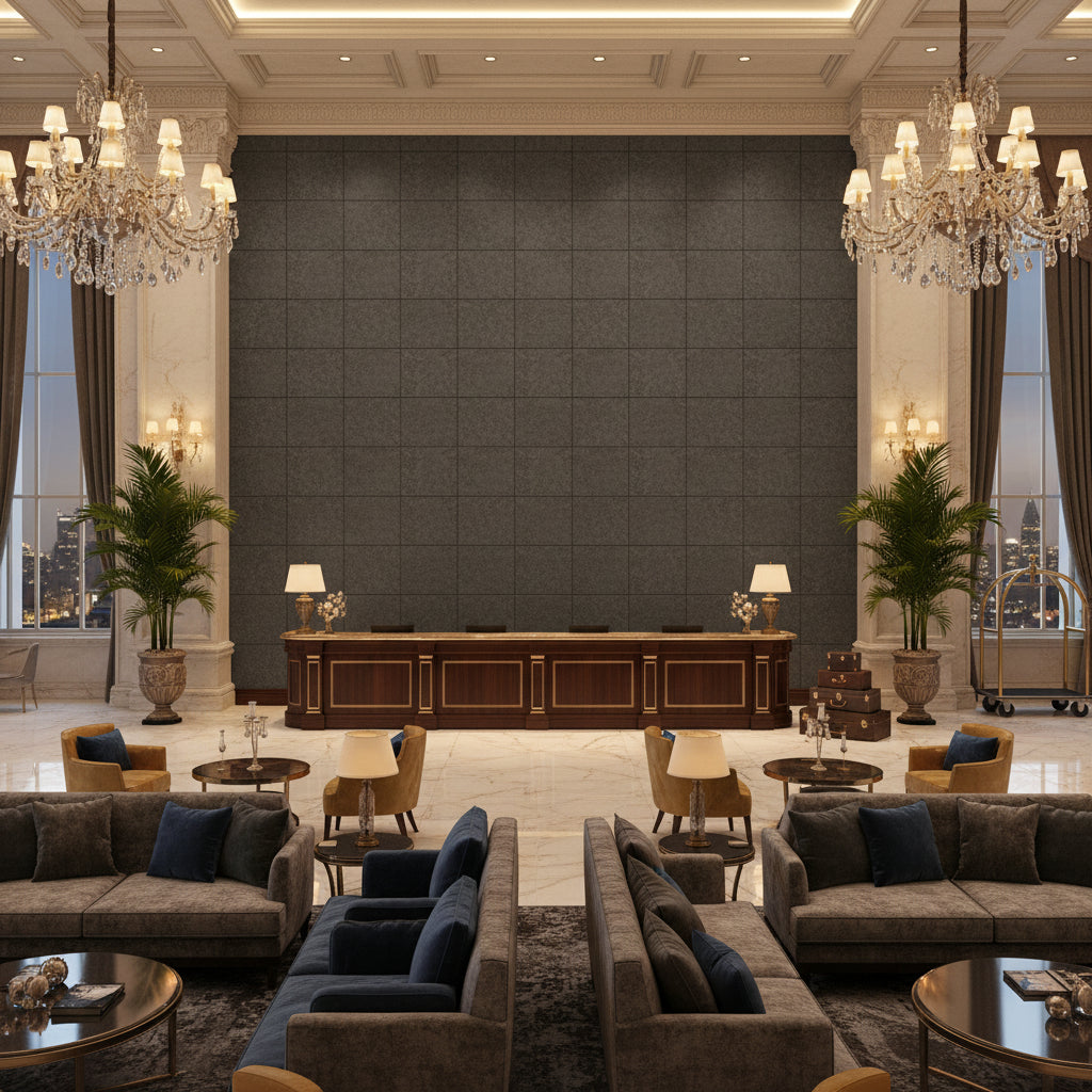 960122.2121.0 | Kravet - Hotel Lobby Visualization (AI-generated, may not be to scale. Verify pattern scale with product specifications.)