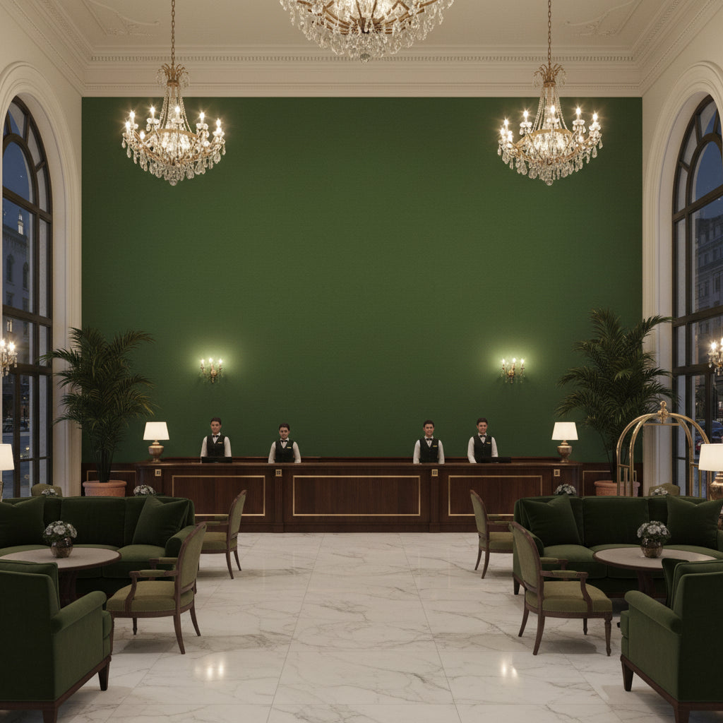 960122.3.0 | Kravet - Hotel Lobby Visualization (AI-generated, may not be to scale. Verify pattern scale with product specifications.)