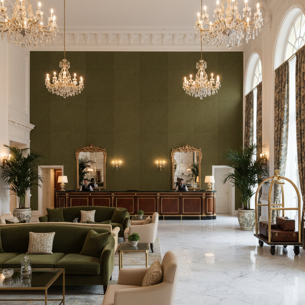 960122.30.0 | Kravet - Hotel Lobby Visualization (AI-generated, may not be to scale. Verify pattern scale with product specifications.)