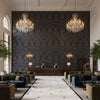 960122.5210.0 | Kravet - Hotel Lobby Visualization (AI-generated, may not be to scale. Verify pattern scale with product specifications.)