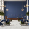 960122.555.0 | Kravet - Hotel Lobby Visualization (AI-generated, may not be to scale. Verify pattern scale with product specifications.)